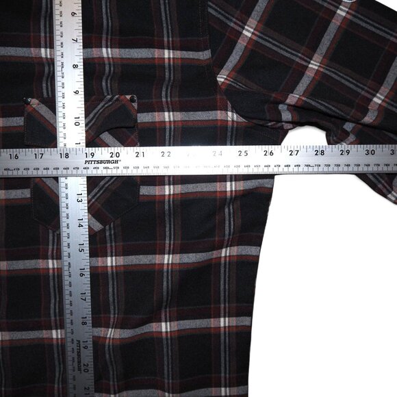 Kuhl Maverik LS Long Sleeve Button Down Shirt Men's XXL Dark Brown Red White - Picture 5 of 8